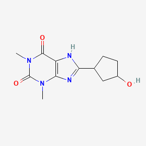 8-(3-hydroxycyclopentyl)-1,3-dimethyl-3,7-dihydro-1H-purine-2,6-dione