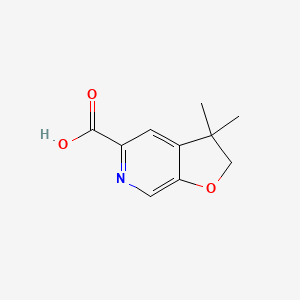molecular formula C10H11NO3 B3141243 3,3-Dimethyl-2,3-dihydrofuro[2,3-c]pyridine-5-carboxylic acid CAS No. 478148-68-4