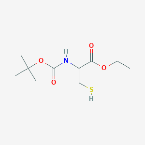 molecular formula C10H19NO4S B3141244 Ethyl 2-[(tert-butoxycarbonyl)amino]-3-sulfanylpropanoate CAS No. 478163-47-2