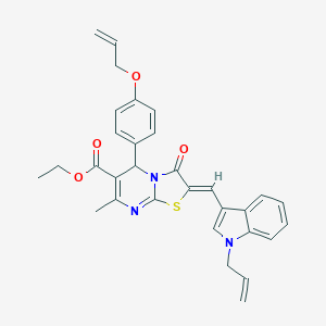 ethyl 2-[(1-allyl-1H-indol-3-yl)methylene]-5-[4-(allyloxy)phenyl]-7-methyl-3-oxo-2,3-dihydro-5H-[1,3]thiazolo[3,2-a]pyrimidine-6-carboxylate