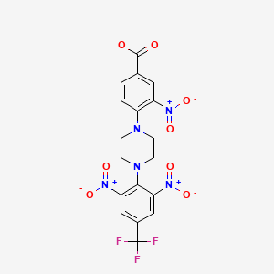 Methyl 4-{4-[2,6-dinitro-4-(trifluoromethyl)phenyl]piperazino}-3-nitrobenzenecarboxylate