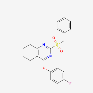 4-(4-Fluorophenoxy)-2-[(4-methylbenzyl)sulfonyl]-5,6,7,8-tetrahydroquinazoline