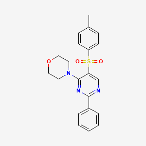 4-{5-[(4-Methylphenyl)sulfonyl]-2-phenyl-4-pyrimidinyl}morpholine