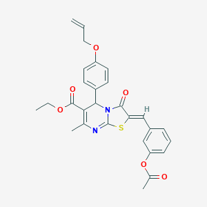 ethyl 2-[3-(acetyloxy)benzylidene]-5-[4-(allyloxy)phenyl]-7-methyl-3-oxo-2,3-dihydro-5H-[1,3]thiazolo[3,2-a]pyrimidine-6-carboxylate