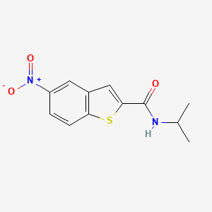 molecular formula C12H12N2O3S B3141336 N-异丙基-5-硝基-1-苯并噻吩-2-甲酰胺 CAS No. 478248-45-2