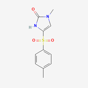 molecular formula C11H12N2O3S B3141362 1-methyl-4-[(4-methylphenyl)sulfonyl]-1,3-dihydro-2H-imidazol-2-one CAS No. 478249-35-3