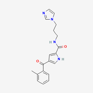 molecular formula C19H20N4O2 B3141365 N-[3-(1H-咪唑-1-基)丙基]-4-(2-甲基苯甲酰)-1H-吡咯-2-甲酰胺 CAS No. 478249-38-6