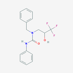 molecular formula C17H17F3N2O2 B3141398 1-Benzyl-3-phenyl-1-(3,3,3-trifluoro-2-hydroxypropyl)urea CAS No. 478258-80-9