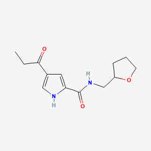 molecular formula C13H18N2O3 B3141412 4-propionyl-N-(tetrahydro-2-furanylmethyl)-1H-pyrrole-2-carboxamide CAS No. 478259-49-3