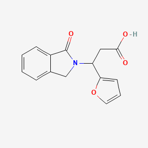 molecular formula C15H13NO4 B3141418 3-(2-furyl)-3-(1-oxo-1,3-dihydro-2H-isoindol-2-yl)propanoic acid CAS No. 478260-09-2