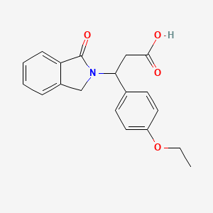 molecular formula C19H19NO4 B3141426 3-(4-ethoxyphenyl)-3-(1-oxo-1,3-dihydro-2H-isoindol-2-yl)propanoic acid CAS No. 478260-16-1