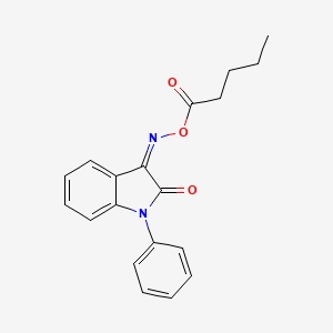 molecular formula C19H18N2O3 B3141437 [(Z)-(2-Oxo-1-phenylindol-3-ylidene)amino] pentanoate CAS No. 478261-16-4