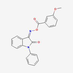 [(Z)-(2-oxo-1-phenylindol-3-ylidene)amino] 3-methoxybenzoate