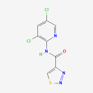 molecular formula C8H4Cl2N4OS B3141450 N-(3,5-dichloro-2-pyridinyl)-1,2,3-thiadiazole-4-carboxamide CAS No. 478261-66-4