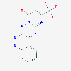molecular formula C13H5F3N6O B3141457 11-(trifluoromethyl)-9H-pyrimido[1',2':2,3][1,2,4]triazino[6,5-c]cinnolin-9-one CAS No. 478261-79-9