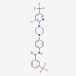 N-(4-{4-[3-chloro-5-(trifluoromethyl)-2-pyridinyl]piperazino}phenyl)-3-(trifluoromethyl)benzenecarboxamide
