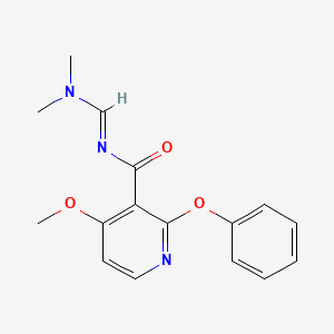 molecular formula C16H17N3O3 B3141466 N-[(dimethylamino)methylene]-4-methoxy-2-phenoxynicotinamide CAS No. 478262-40-7