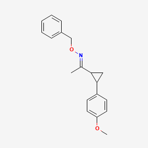 molecular formula C19H21NO2 B3141483 1-[2-(4-methoxyphenyl)cyclopropyl]-1-ethanone O-benzyloxime CAS No. 478262-58-7