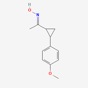 (E)-N-{1-[2-(4-methoxyphenyl)cyclopropyl]ethylidene}hydroxylamine