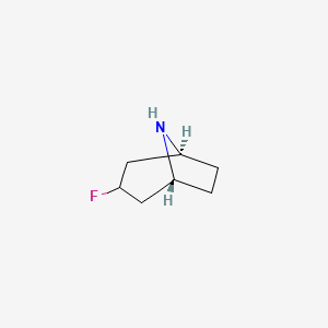 molecular formula C7H12FN B3141526 (1R,5S)-3-fluoro-8-azabicyclo[3.2.1]octane CAS No. 478866-39-6