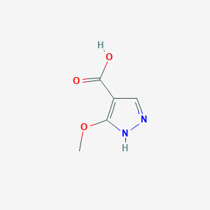 molecular formula C5H6N2O3 B3141538 3-Methoxy-1H-pyrazole-4-carboxylic acid CAS No. 478968-49-9