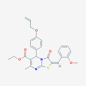 ethyl 5-[4-(allyloxy)phenyl]-2-(2-methoxybenzylidene)-7-methyl-3-oxo-2,3-dihydro-5H-[1,3]thiazolo[3,2-a]pyrimidine-6-carboxylate