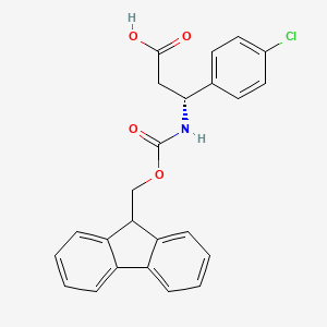 molecular formula C24H20ClNO4 B3141544 (R)-3-((((9H-芴-9-基)甲氧基)羰基)氨基)-3-(4-氯苯基)丙酸 CAS No. 479064-92-1