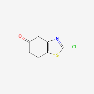 molecular formula C7H6ClNOS B3141595 2-chloro-6,7-dihydrobenzo[d]thiazol-5(4H)-one CAS No. 480452-46-8