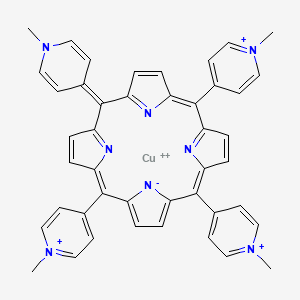 molecular formula C44H36CuN8+4 B3141642 [5,10,15,20-tetrakis(1-methylpyridinium-4-yl)porphyrinato]copper(II) CAS No. 48242-70-2