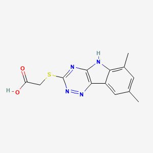molecular formula C13H12N4O2S B3141654 (6,8-Dimethyl-9H-1,3,4,9-tetraaza-fluoren-2-yl-sulfanyl)-acetic acid CAS No. 482616-05-7