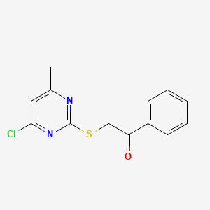 2-(4-Chloro-6-methyl-pyrimidin-2-ylsulfanyl)-1-phenyl-ethanone