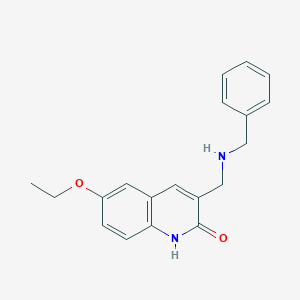 molecular formula C19H20N2O2 B3141663 3-(苄氨基甲基)-6-乙氧基-1H-喹啉-2-酮 CAS No. 483290-88-6