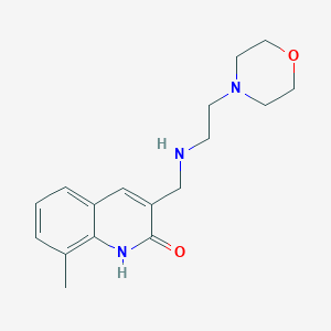 molecular formula C17H23N3O2 B3141671 8-甲基-3-[(2-吗啉-4-基-乙氨基)-甲基]-1H-喹啉-2-酮 CAS No. 483293-02-3