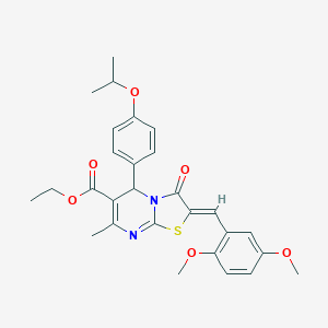 ethyl 2-(2,5-dimethoxybenzylidene)-5-(4-isopropoxyphenyl)-7-methyl-3-oxo-2,3-dihydro-5H-[1,3]thiazolo[3,2-a]pyrimidine-6-carboxylate