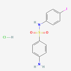 molecular formula C12H12ClIN2O2S B3141711 4-amino-N-(4-iodophenyl)benzenesulfonamide hydrochloride CAS No. 483966-69-4