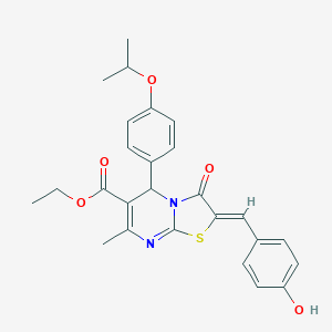 ethyl 2-(4-hydroxybenzylidene)-5-(4-isopropoxyphenyl)-7-methyl-3-oxo-2,3-dihydro-5H-[1,3]thiazolo[3,2-a]pyrimidine-6-carboxylate