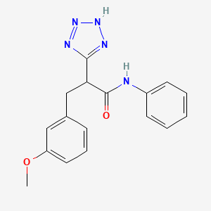 3-(3-methoxyphenyl)-N-phenyl-2-(2H-tetrazol-5-yl)propanamide