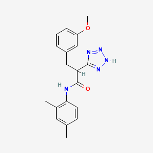 molecular formula C19H21N5O2 B3141749 N-(2,4-dimethylphenyl)-3-(3-methoxyphenyl)-2-(2H-tetrazol-5-yl)propanamide CAS No. 483993-30-2