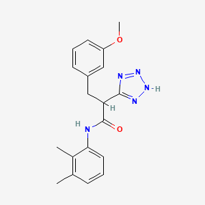 molecular formula C19H21N5O2 B3141754 N-(2,3-dimethylphenyl)-3-(3-methoxyphenyl)-2-(2H-tetrazol-5-yl)propanamide CAS No. 483993-36-8