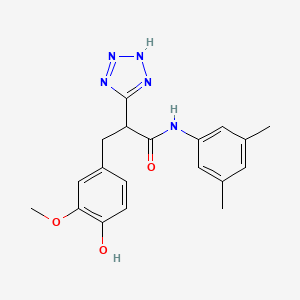 N-(3,5-dimethylphenyl)-3-(4-hydroxy-3-methoxyphenyl)-2-(2H-tetrazol-5-yl)propanamide