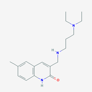 molecular formula C18H27N3O B3141794 3-[(3-Diethylamino-propylamino)-methyl]-6-methyl-1H-quinolin-2-one CAS No. 484025-90-3