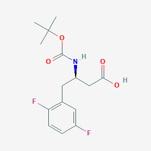 molecular formula C15H19F2NO4 B3141828 (R)-b-(Boc-氨基)-2,5-二氟苯基丁酸 CAS No. 486459-98-7