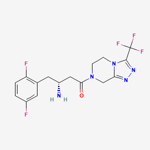 molecular formula C16H16F5N5O B3141836 Sitagliptin Analog 13 CAS No. 486460-31-5