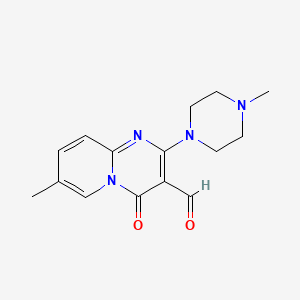 molecular formula C15H18N4O2 B3141841 7-methyl-2-(4-methylpiperazin-1-yl)-4-oxo-4H-pyrido[1,2-a]pyrimidine-3-carbaldehyde CAS No. 487020-08-6