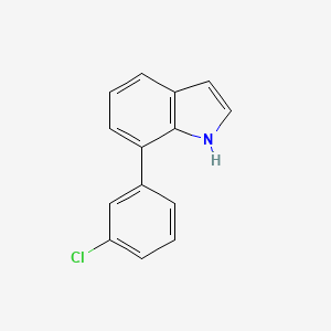 molecular formula C14H10ClN B3141845 7-(3-chlorophenyl)-1H-indole CAS No. 487058-41-3