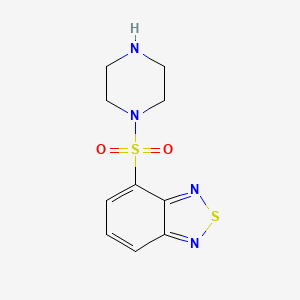 molecular formula C10H12N4O2S2 B3141867 4-(哌嗪-1-磺酰基)-2,1,3-苯并噻二唑 CAS No. 488122-76-5