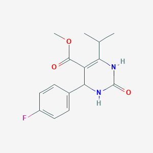 molecular formula C15H17FN2O3 B3141875 Methyl 4-(4-fluorophenyl)-6-isopropyl-2-oxo-1,2,3,4-tetrahydropyrimidine-5-carboxylate CAS No. 488798-36-3