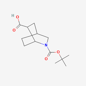molecular formula C13H21NO4 B3141900 2-(tert-Butoxycarbonyl)-2-azabicyclo[2.2.2]octane-6-carboxylic acid CAS No. 491845-83-1