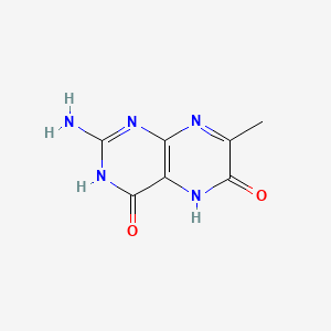 molecular formula C7H7N5O2 B3141932 4,6-Pteridinedione, 2-amino-1,5-dihydro-7-methyl- CAS No. 492-10-4