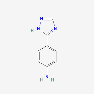 molecular formula C8H8N4 B3141938 4-(4H-1,2,4-triazol-3-yl)aniline CAS No. 4922-51-4
